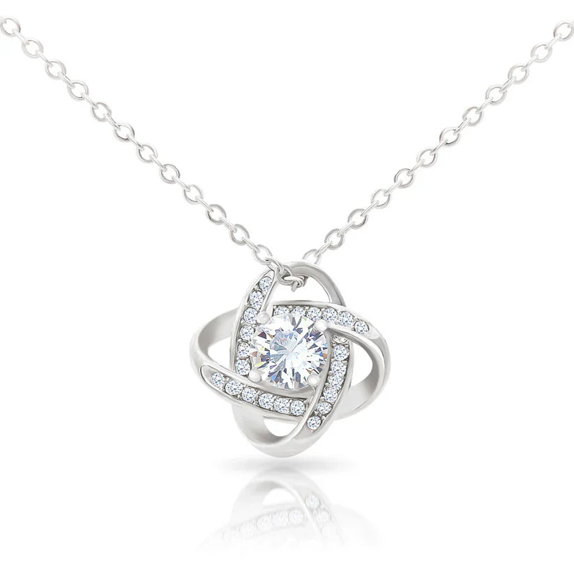 "To my Daughter" Forever Love Knot Necklace
