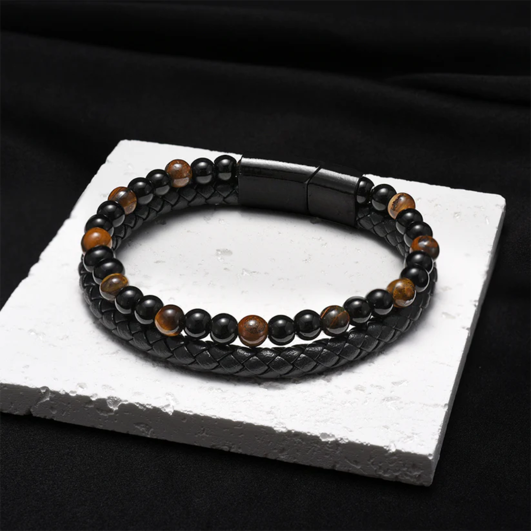 "To my Son" Tiger Eye Guardian Protection Bracelet