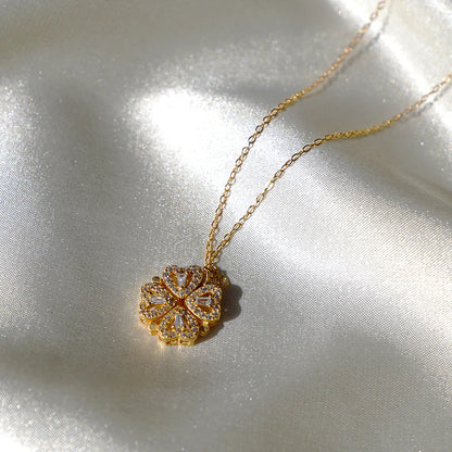 "To my Daughter" Four Leaf Clover Lucky Charm Necklace