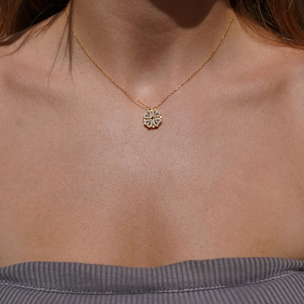 "To my Daughter" - Four Leaf Clover Lucky Charm Necklace