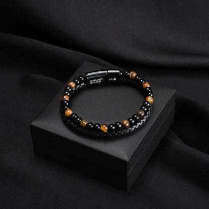 "To my Son" Tiger Eye Protection Bracelet
