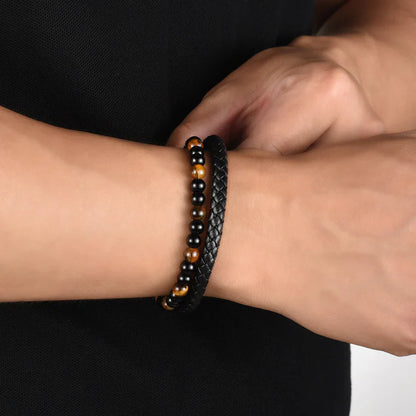 "To my Son" Tiger Eye Guardian Protection Bracelet