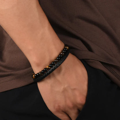 "To my Son" Tiger Eye Guardian Protection Bracelet